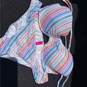 Victoria's Secret Pastel Striped Bikini Top